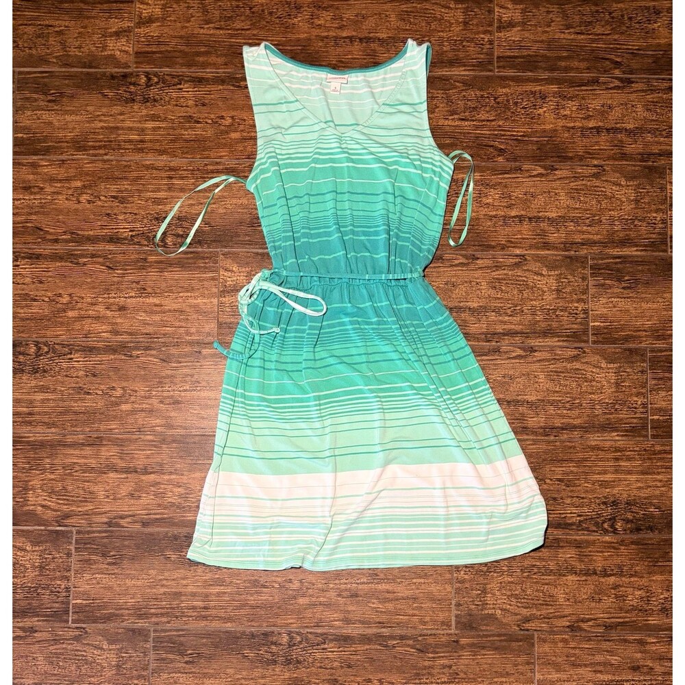 Merona Mint Ombré Striped V-Neck Drawstring Dress -S